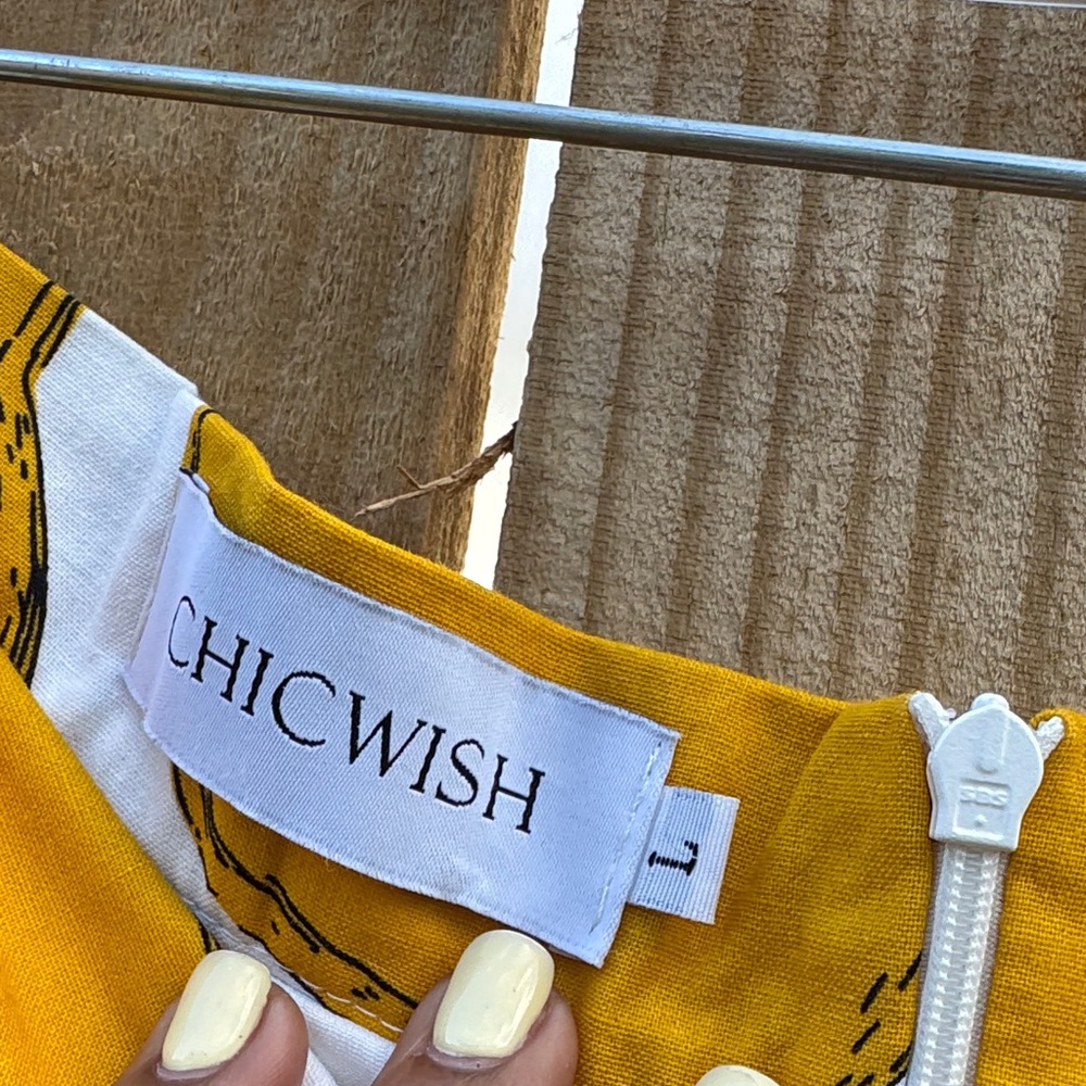 Chicwish Lemon Print White Skirt - Picture 4 of 4